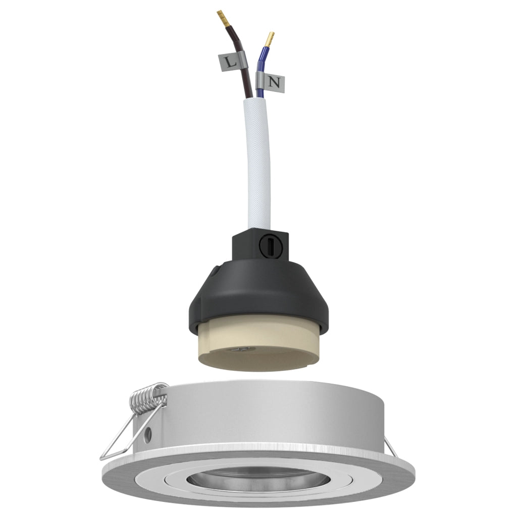 Spotlight incassati 24 pezzi Rotondo GU10 Argento Ã˜91 mm