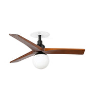 KLIM RECESSED S Ventilatore nero/noce E27