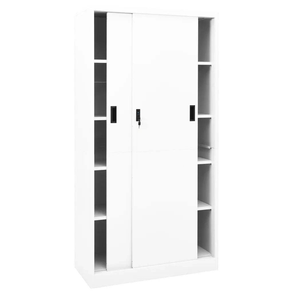 Armadio per Ufficio Anta Scorrevole Bianco 90x40x180 cm Acciaio cod mxl 65507
