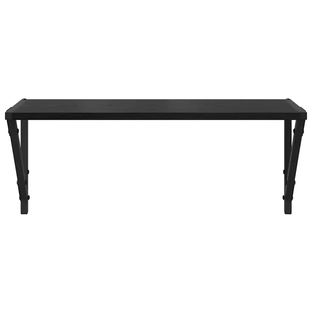 Scaffali da parete 2 pcs Rovere Nero 60 x 25 x 25,5 cm 882858