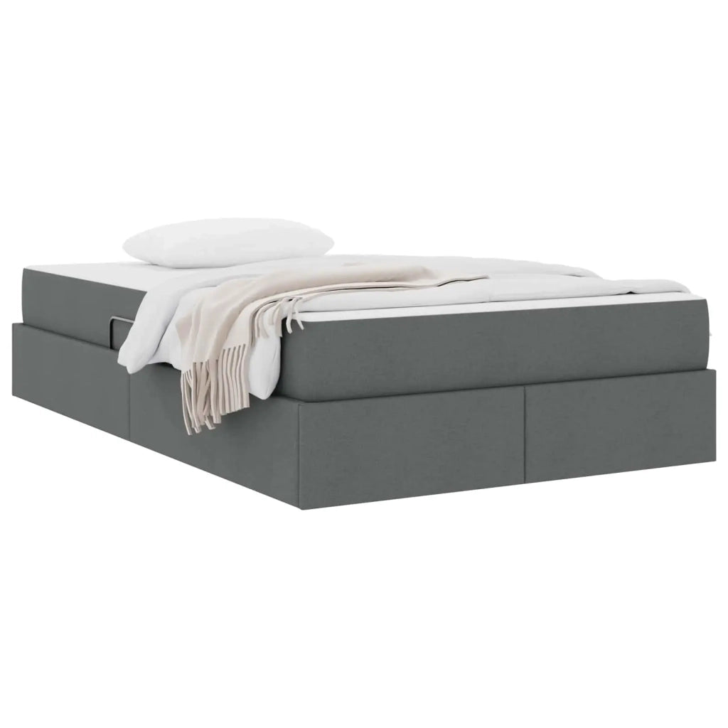 Letto con contenitore e materasso Grigio scuro 120 x 190 cm 3399647