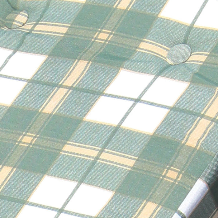 Poltrona 4 Posizioni Relax Faggio con Cuscino e Prolunga 84/40x 60x100 h cm in Cotone Verde