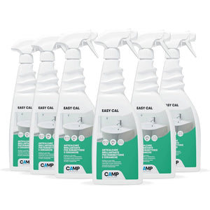 Kit 6 easy cal da 750 ml spray anticalcare brillantante antigoccia