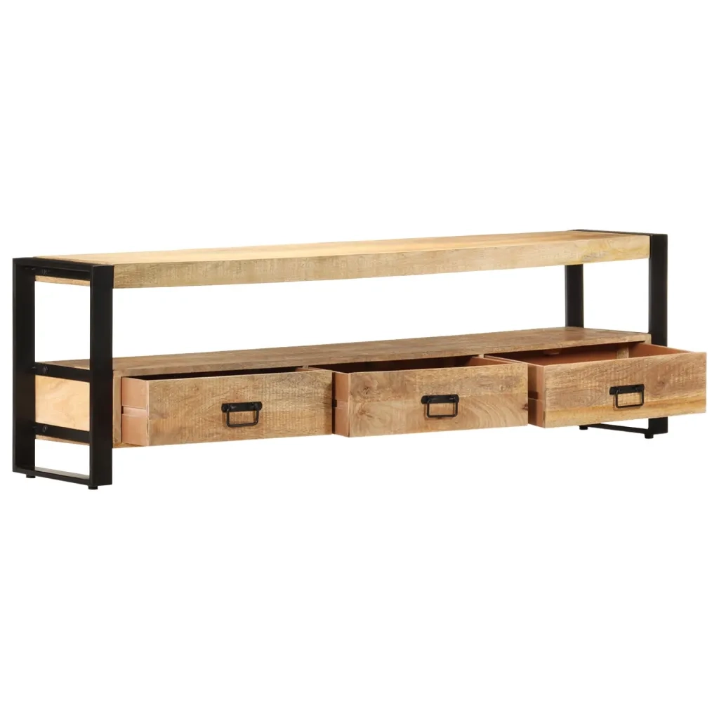 Mobile TV | Armadietto TV | Mobile Porta TV 150x30x45 cm in Legno Massello di Mango