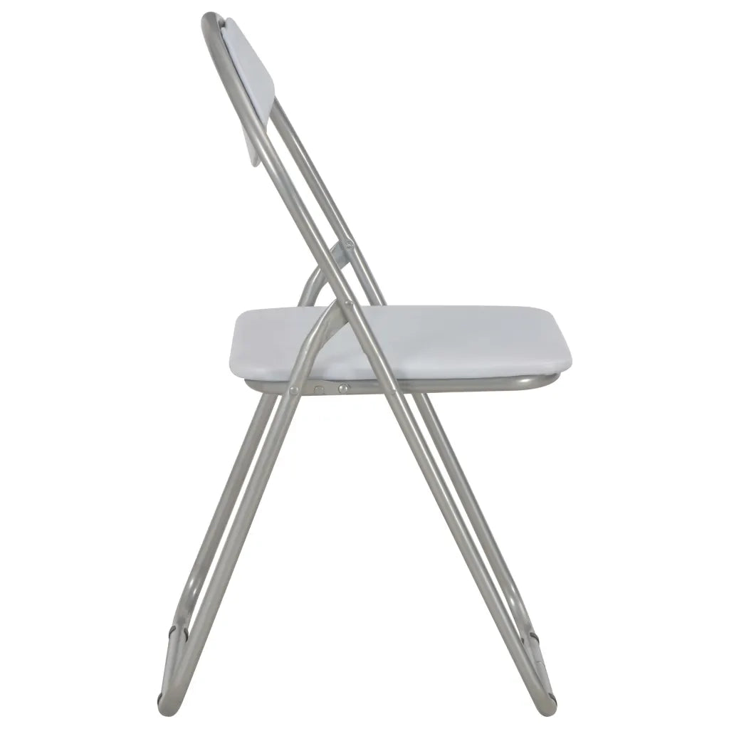 Sedie da Pranzo Pieghevoli 6 pz Bianche in Similpelle 284409