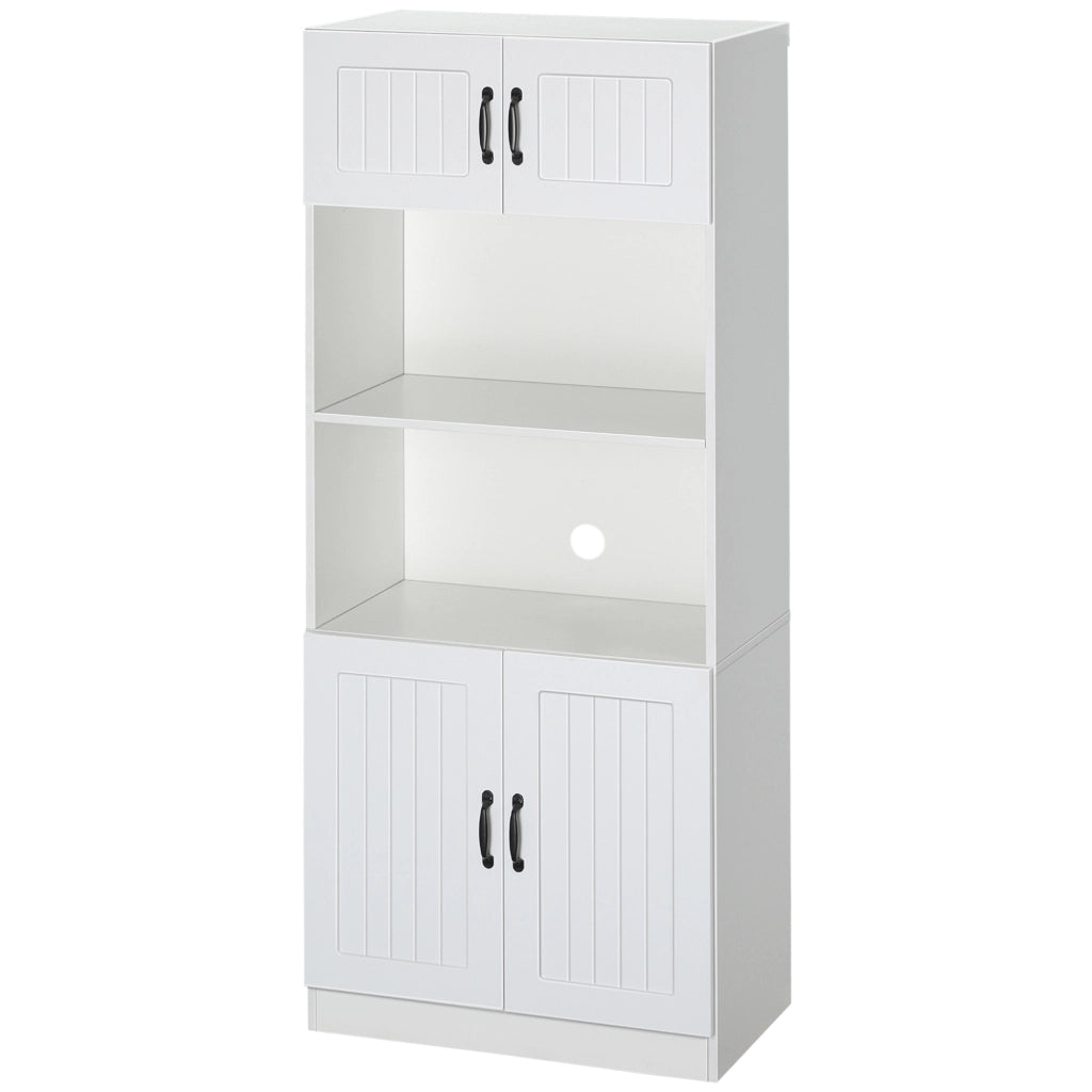Credenza Cucina Armadio Landhaus ¨C Zephmum ¨C Bianco Nero 70x40x170 cm