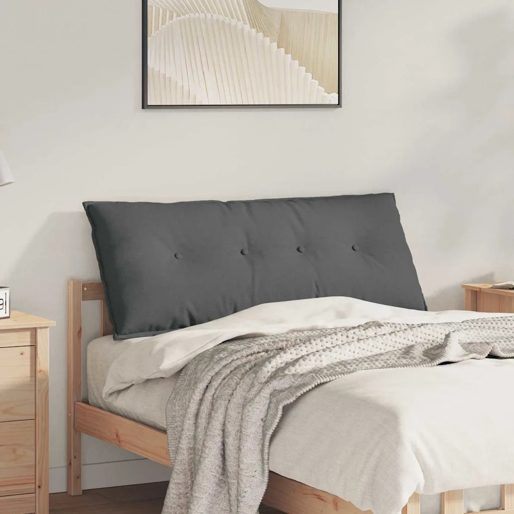 Cuscino per Schiena Grigio scuro 120 x 19 x 50 cm Tessuto