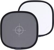 Pannello di Riferimento 30CM Bifacciale - Nastro Riflettente - Telaio Riflettente - Ripiegabile - Carta di Bilanciamento Bianca - Accessorio Fotografico
