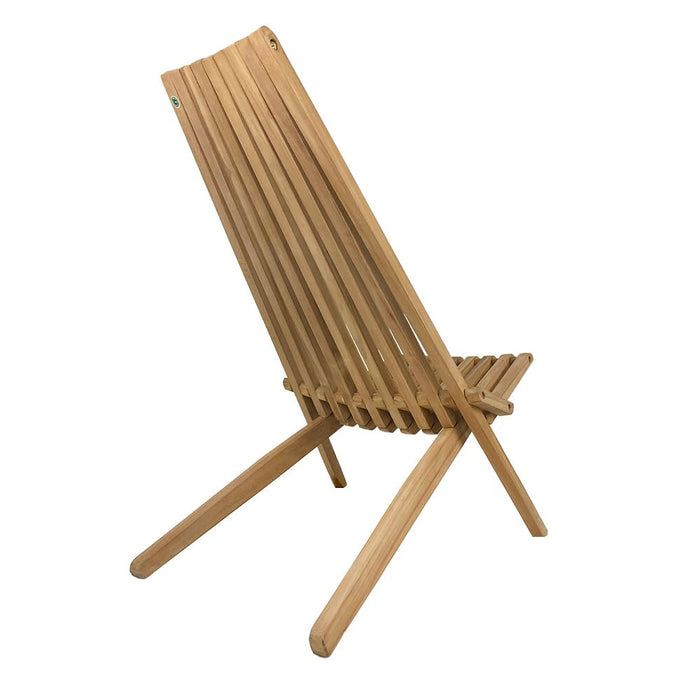 Set 2 Sedie Bistrot Pieghevoli per Giardino Nicla in Legno Teak