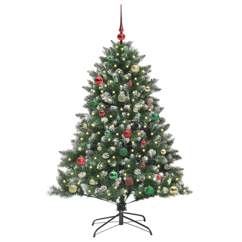 Albero di Natale Artificiale-Albero Natalizio con 150 LED Verde 150 cm 568615