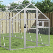 vidaXL Voliera Argento 1,79x10x1,85 m in Alluminio