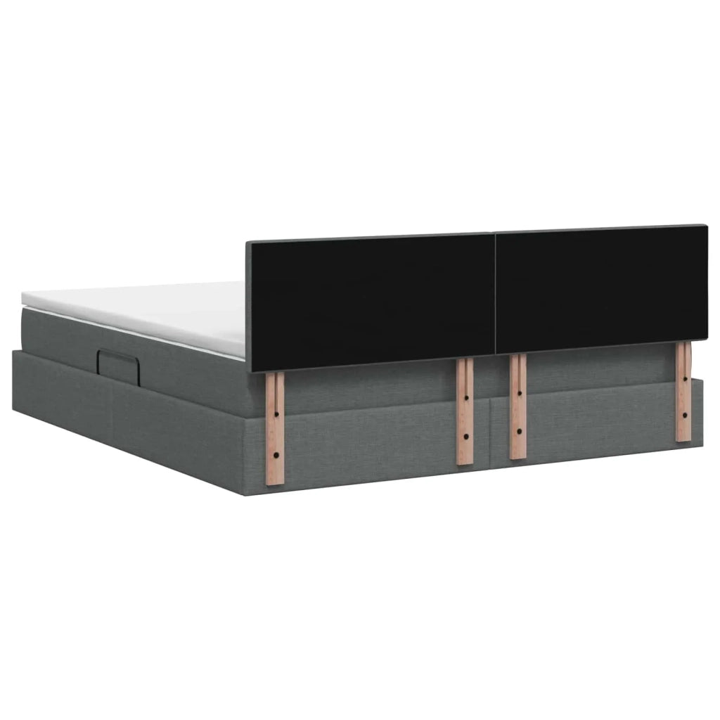Letto con contenitore e materasso Grigio Scuro 180 x 200 cm 3458638