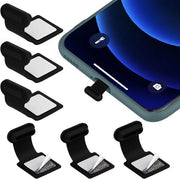 Kit di protezione USB C per dispositivi mobili - 6 pezzi - copertura anti-abbagliamento in silicone - nero