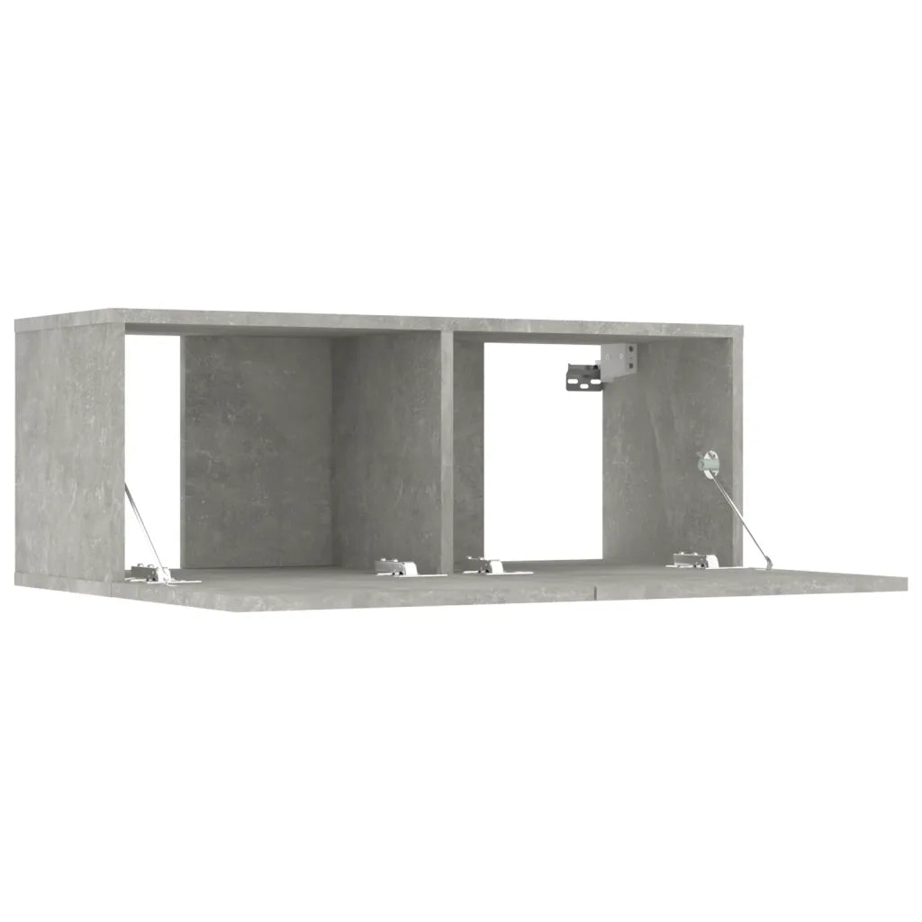 Mobili TV 4 pz Grigio Cemento 80x30x30 cm in Legno Multistrato 3114185