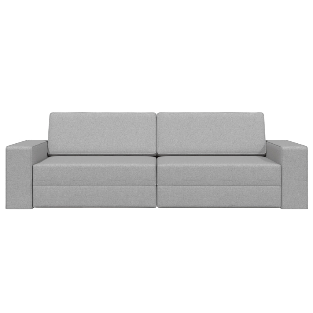 Divano Letto a Terra 2-in-1 Grigio Nuvola 245x150x60.5 cm Tessuto