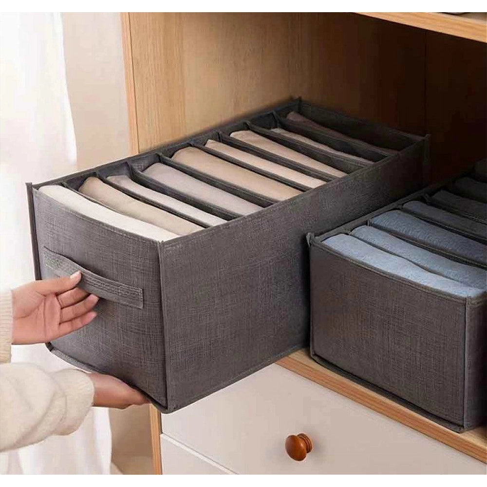 Trade Shop - Organizer Salvaspazio Armadi Pieghevole 9 Scomparti Contenitore 44x20x30cm 87404 -