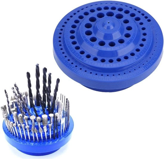 Organizzatore di attrezzi 1-13 mm Forma rotonda Plastica Duro - Borsa di stoccaggio contenitore 100 pezzi Foro .
