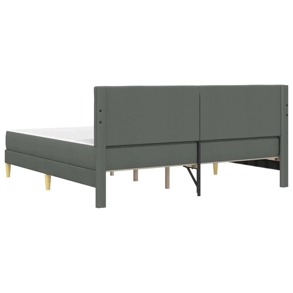 Struttura letto con materasso Grigio scuro 180 x 200 cm Tessuto 3415124