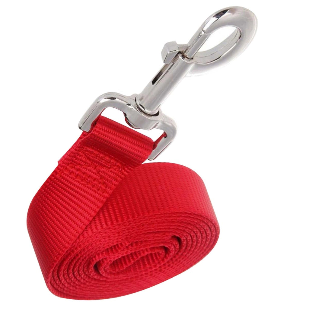 Guinzaglio per cani XL 120 cm in nylon confortevole e resistente con moschettone Rosso Inny