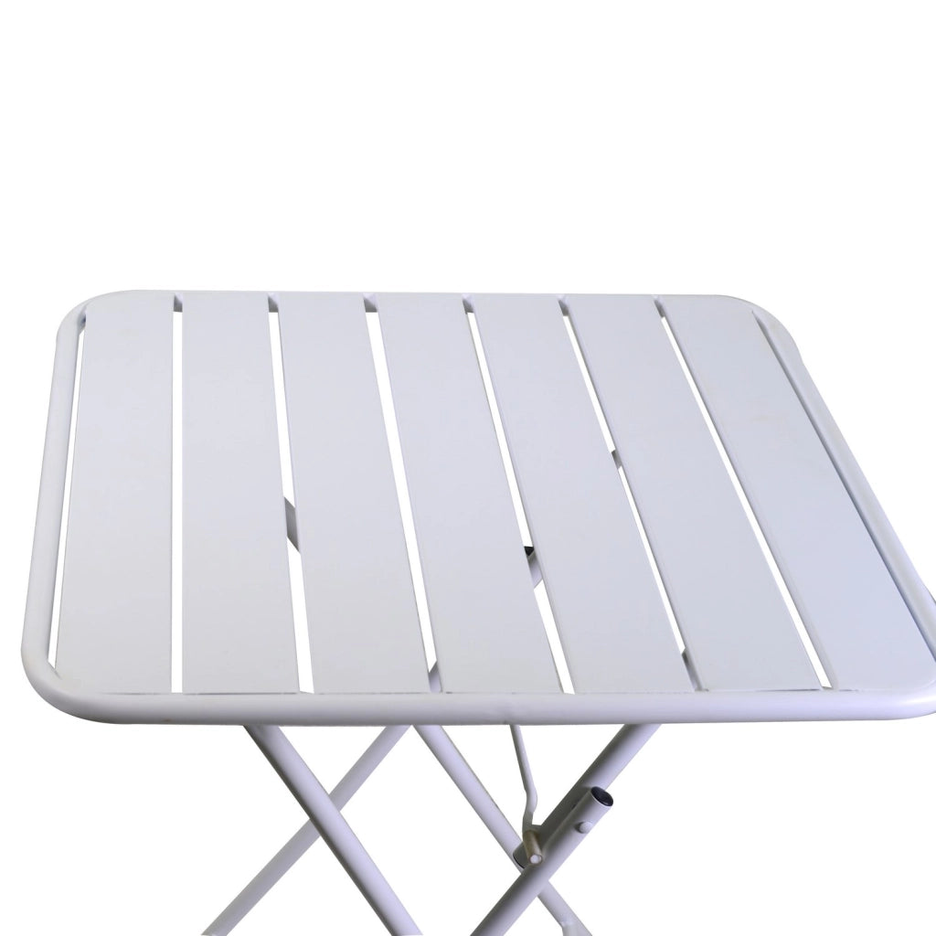 Tavolo pieghevole in Metallo Bianco 80x80 cm 72 cm mod. Rovigo