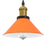 Lampada a sospensione vintage regolabile 22 x 10 cm illuminazione personalizzabile design moderno in metallo arancione 02_0058015