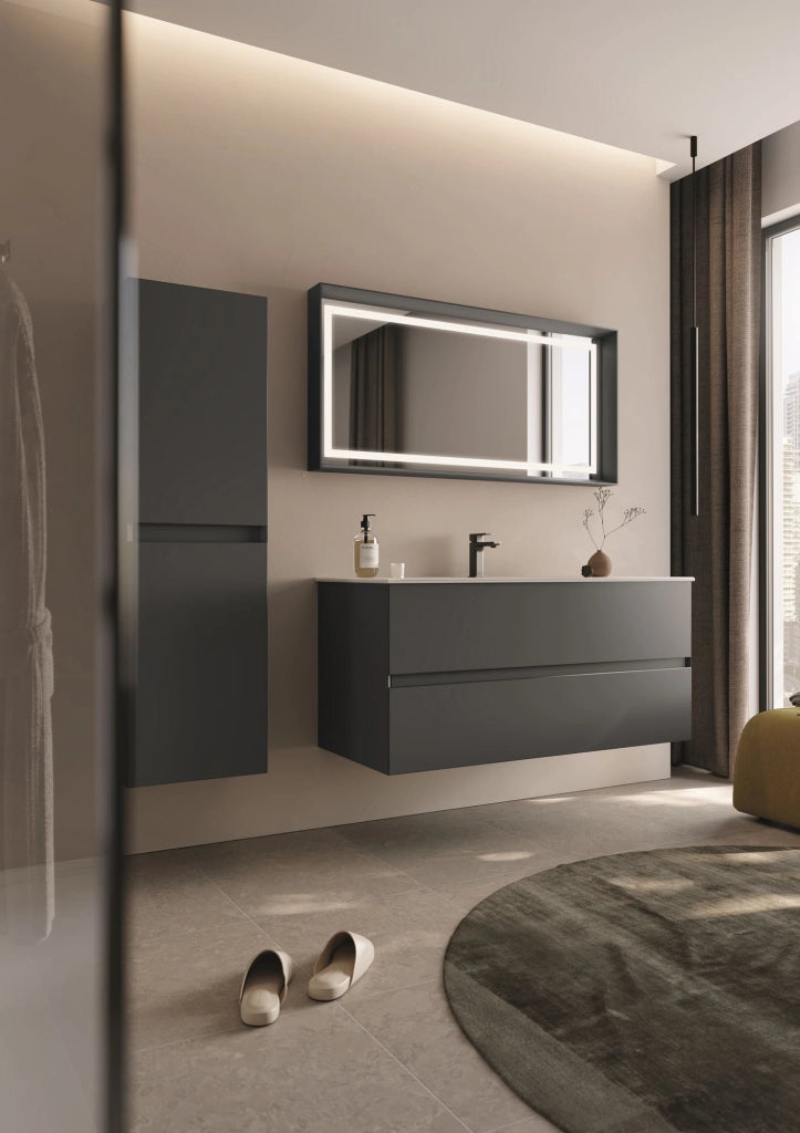 Mobile lavabo "Nest 121 v2" - 121 x 51 x 55 cm - Antracite opaco