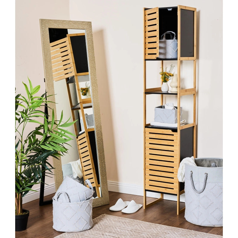 Mobiletto Linda 33x33x170cm In Bamboo Ed Mdf