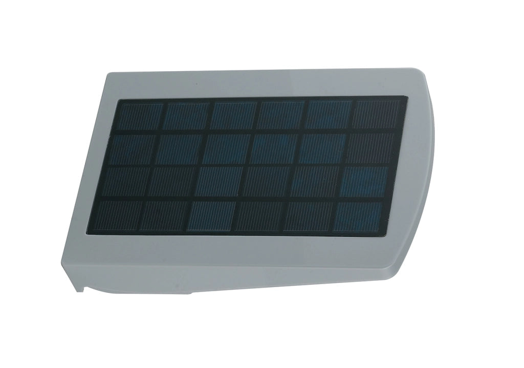 APPLIQUE LED EOS GRIGIA IN TERMOPLASTICA 4W 450LM 4000K IP66 CON PANNELLO SOLARE E SENSORE 24,1X16X4CM LED-EOS-SOLAR