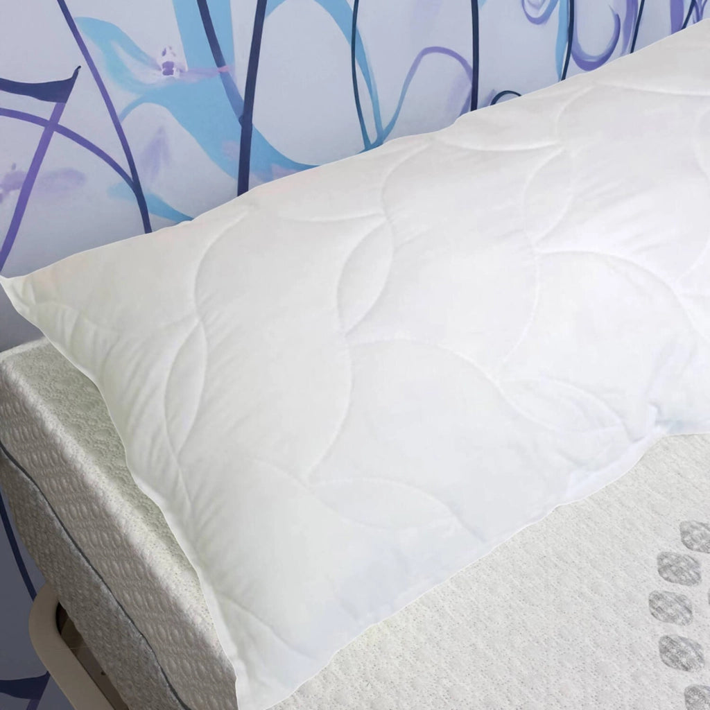 Talamo Italia coppia di cuscini per Salvia, 100% Made in Italy, Guanciali in fiocco di Memory foam forato, Anallergico e Traspirante, 73x44xh14 cm