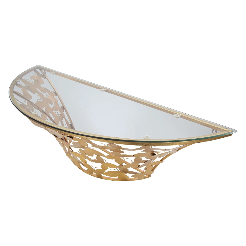 Azrou, Consolle un Ripiano, 120x41x37h cm oro
