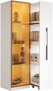 Cassettiere - Vetrata - Illuminazione LED - Sostegni vetrati - Multifunzionale
