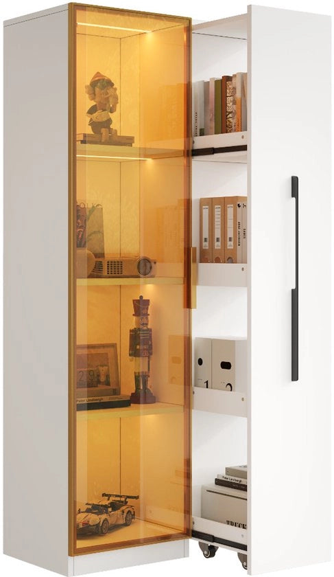 Cassettiere - Vetrata - Illuminazione LED - Sostegni vetrati - Multifunzionale