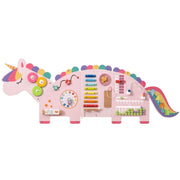 Pannelli attività unicorn busy board legno montessori 11 in 1-Tavola sensoriale sviluppo precoce parete sala giochi asilo nido
