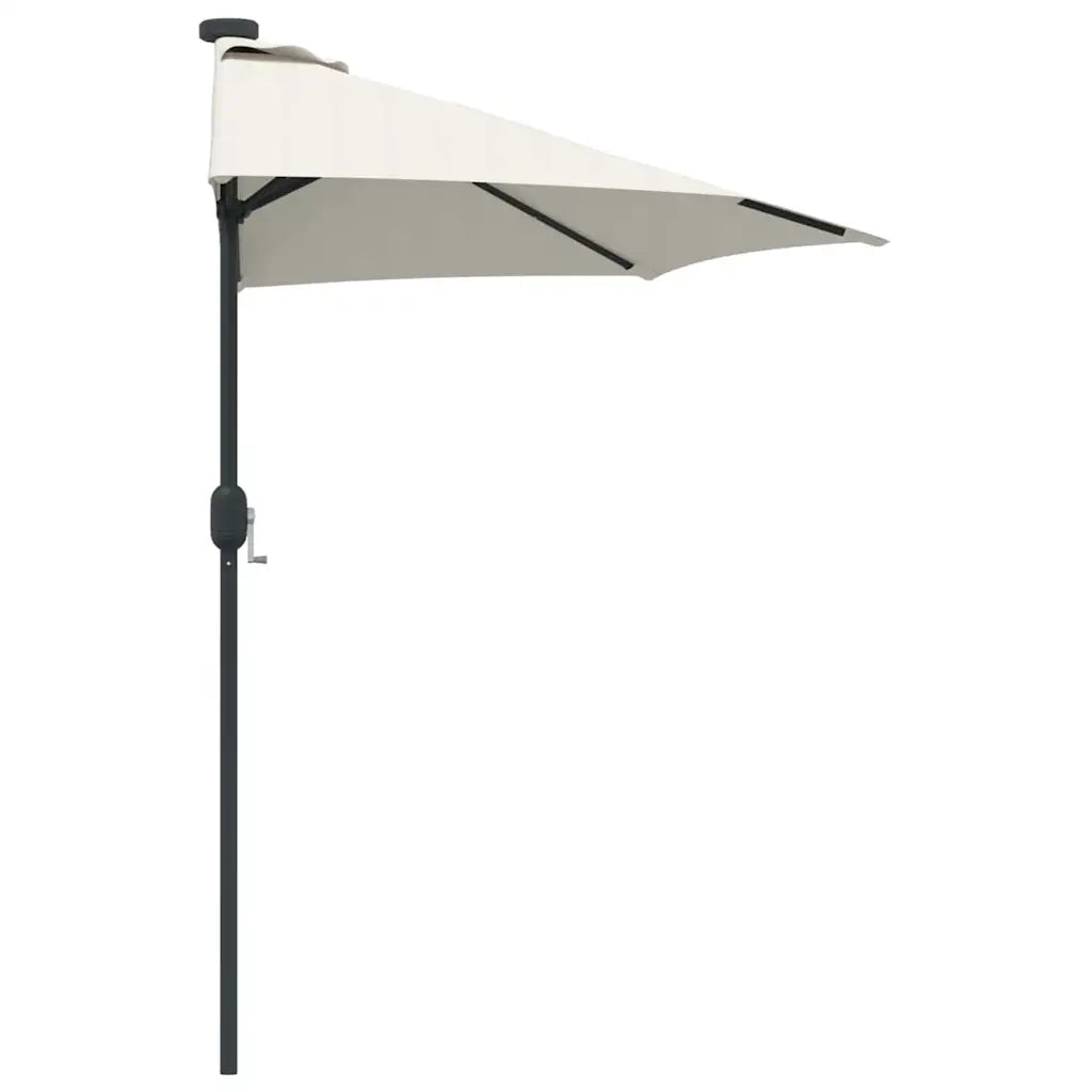 vidaXL Ombrello da giardino Sabbia 294 x 150 x 223 cm Tessuto