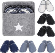 6 Paia di Slipper Fleece - Portatile, Lavabile, Antiscivolo Unico - Casa, Famiglia, Spa, Ospiti, Hotel, Viaggi
