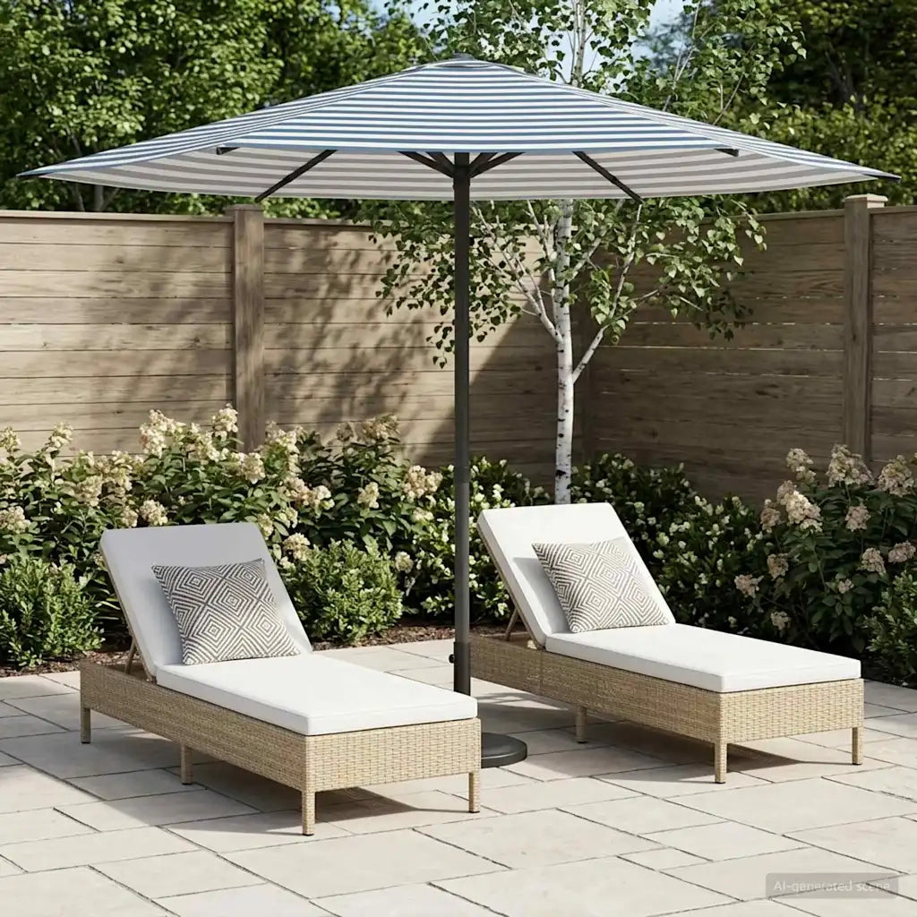 Ombrello da giardino 230 x 230 cm Poliestere Rettangolare 42036185
