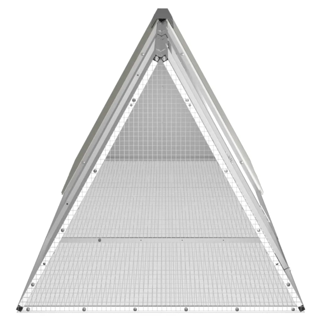 Gabbia per conigli grigia 302,5x80,5x71 cm in acciaio zincato 3106449