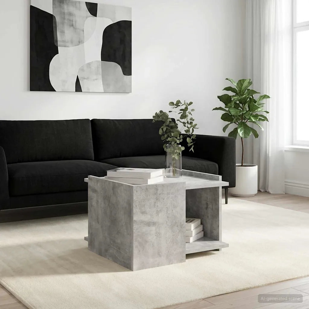 Tavolino da salotto Grigio Cemento 50,5 x 50 x 33 cm 8001005