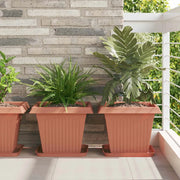 Vasi per Piante 24 pcs Rosso Mattone 38 x 38 x 30 cm Plastica
