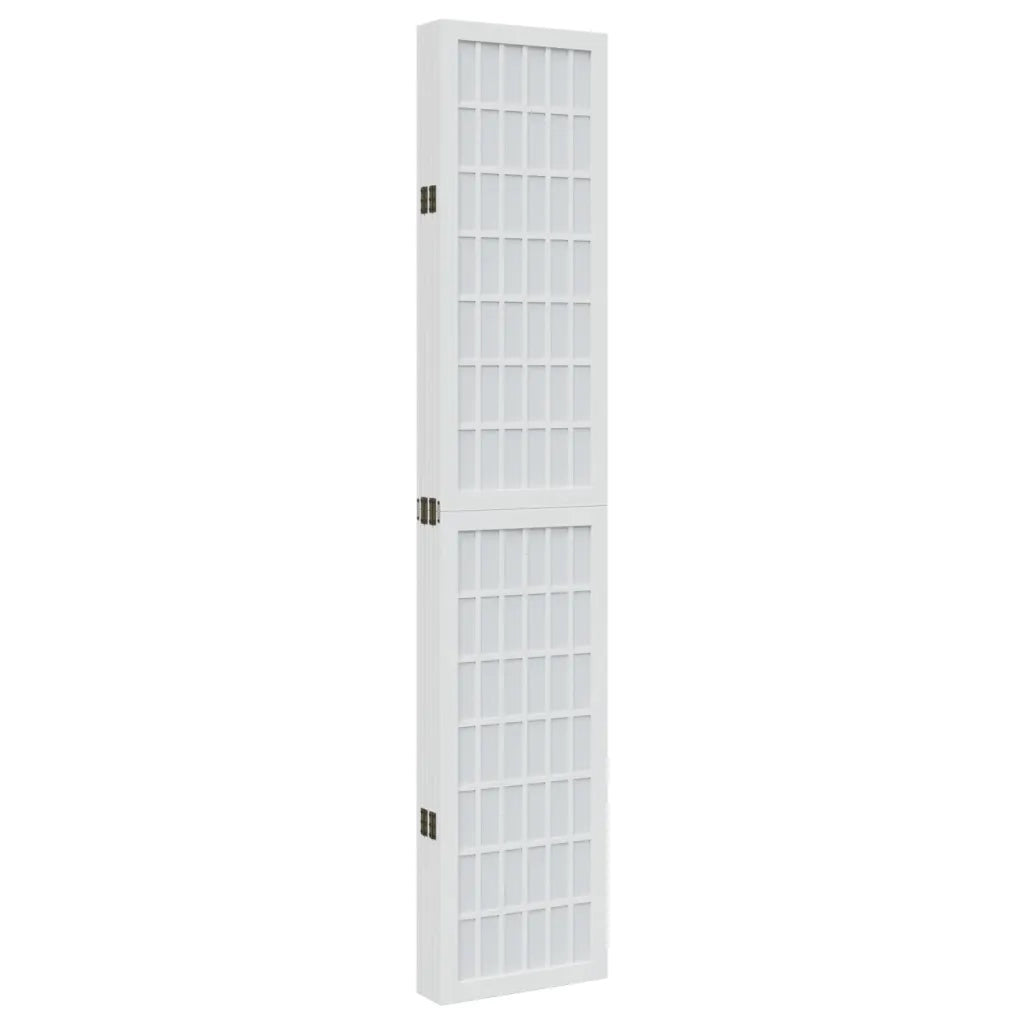 vidaXL Divisorio Ambienti 6Pannelli Bianco Legno Massello di Paulownia