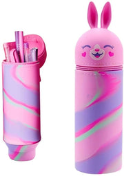 Etui 2 in 1 in silicone morbido, contenitore per penne, supporto per tavoletta, contenitore in piedi, astuccio per penne