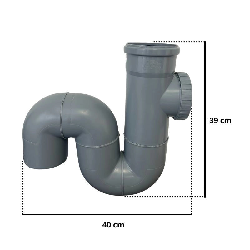 Sifone Verticale Chiuso in Polipropilene : Diametro - 110 mm ( tappo Ø 100 mm)