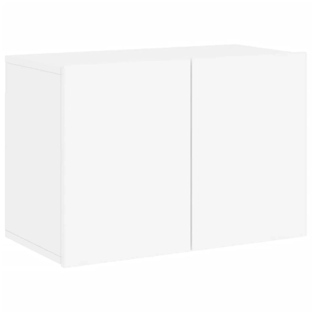 Mobile TV multimediale scaffale TV mobile TV credenza per sala da pranzo soggiorno camera da letto montaggio a parete 60 x 30 x 41 cm bianco 02_0027795