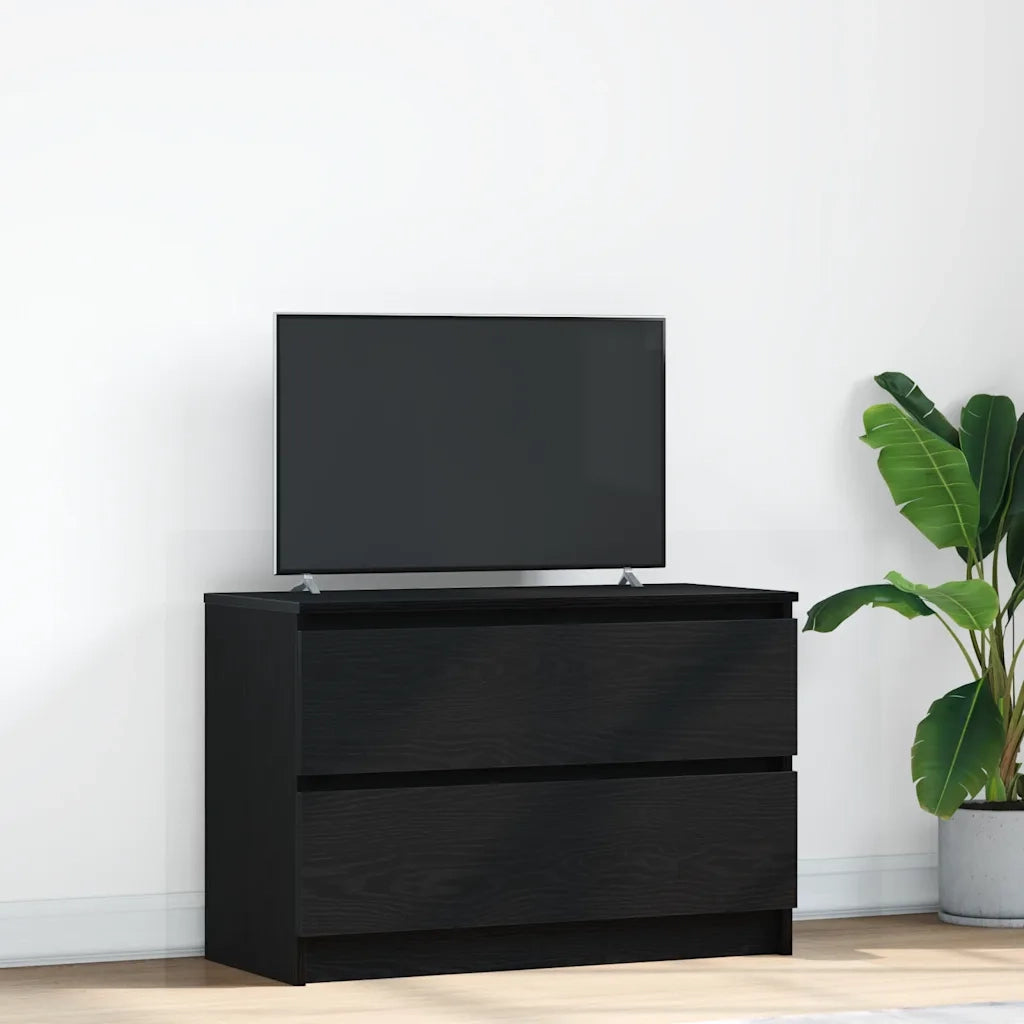 Mobile Porta TV-Mobile per TV-Credenza TV Nero 80x35x54 cm in Legno Multistrato
