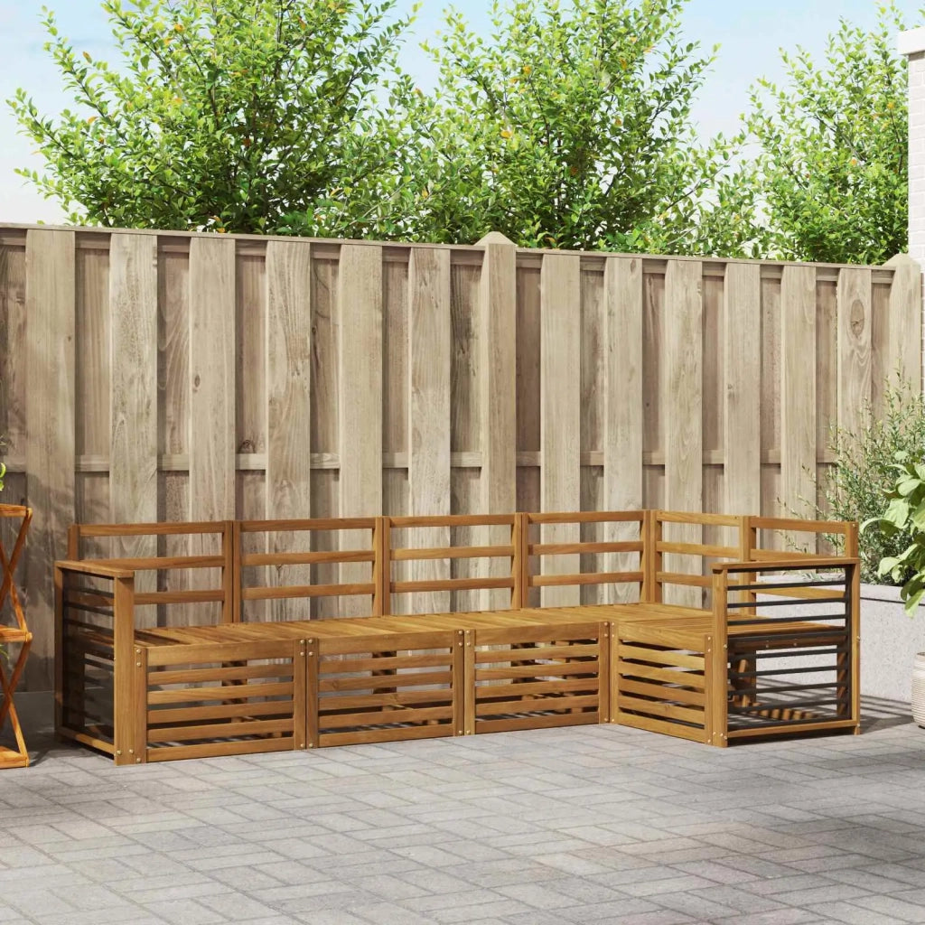 Set divani 5 pcs Naturale Legno di Acacia Massello 3374819