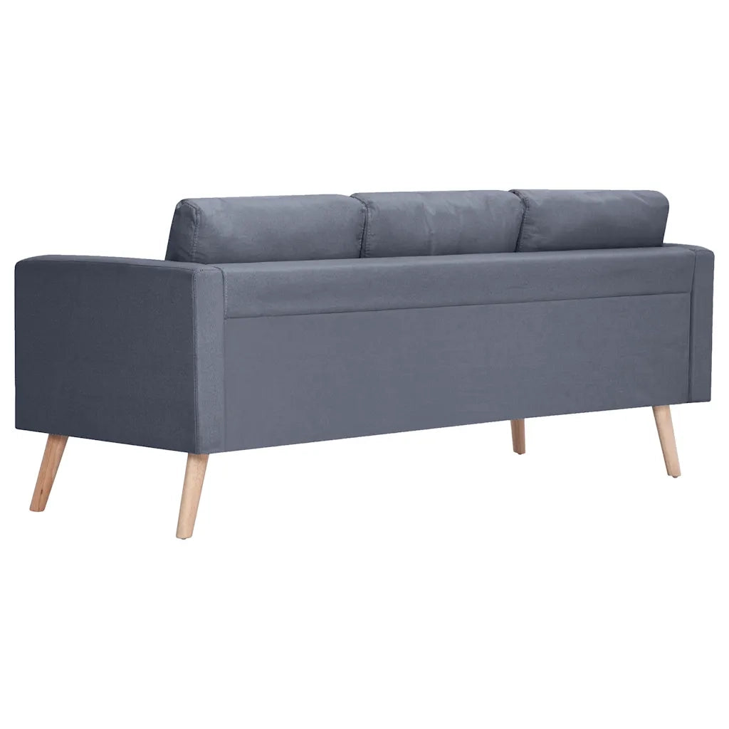 Set Divani a 2 e a 3 Posti in Tessuto Grigio Scuro  cod mxl 8546