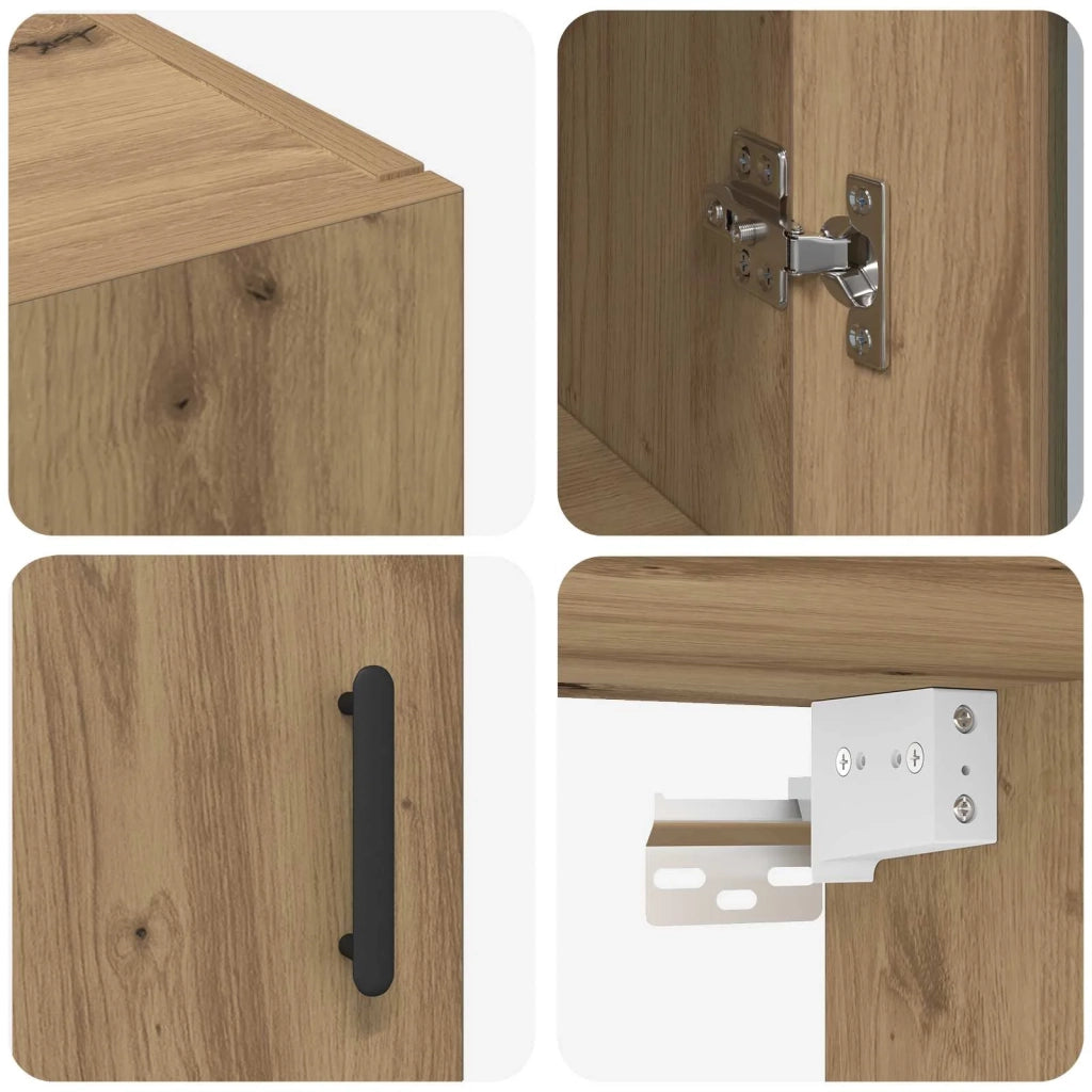 Armadi da Muro 2 pz rovere artigianale 69,5 x 34 x 90 cm CFW4024146