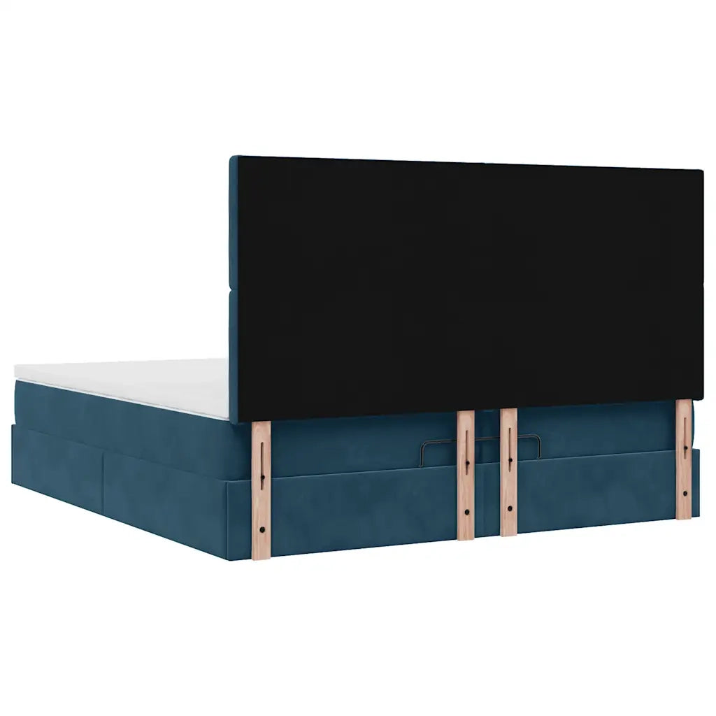 Struttura Letto Pouf con Materassi 200x200 cm Velluto 3313641