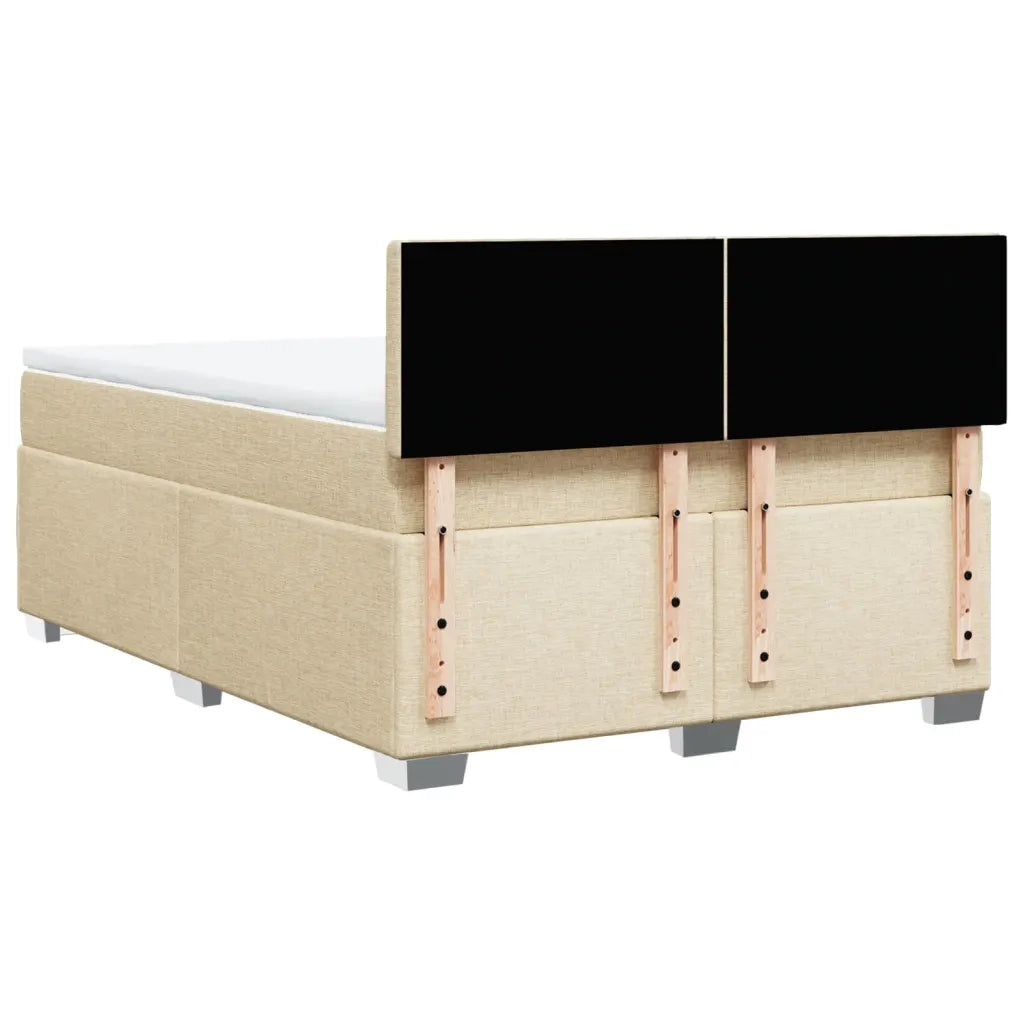 Giroletto a Molle con Materasso Crema 140x200 cm in Tessuto 3285930