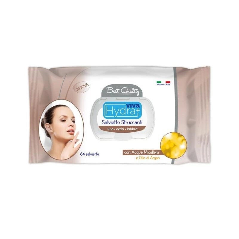 MAURY'S SALVIETTE DETERGENTI UMIDIFICATE STRUCCANTI 3IN1 64PZ OLIO DI ARGAN